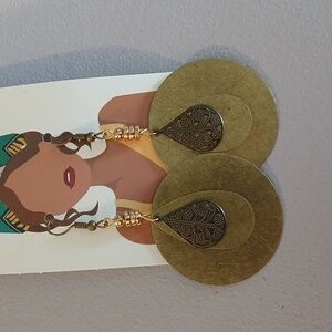 Boho metal dangle earrings
